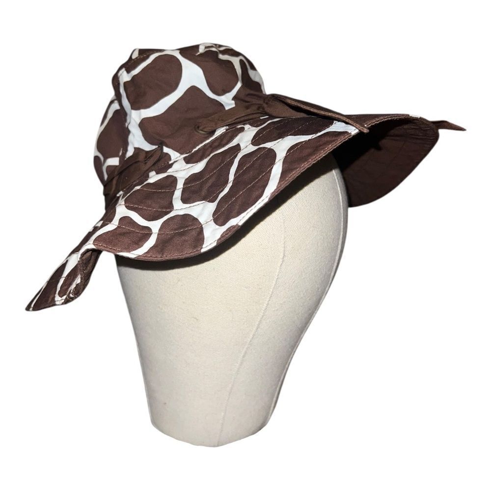 Gymboree Giraffe Brown Safari Fashion Bucket Hat Cotton Girls 8 & Up EUC
